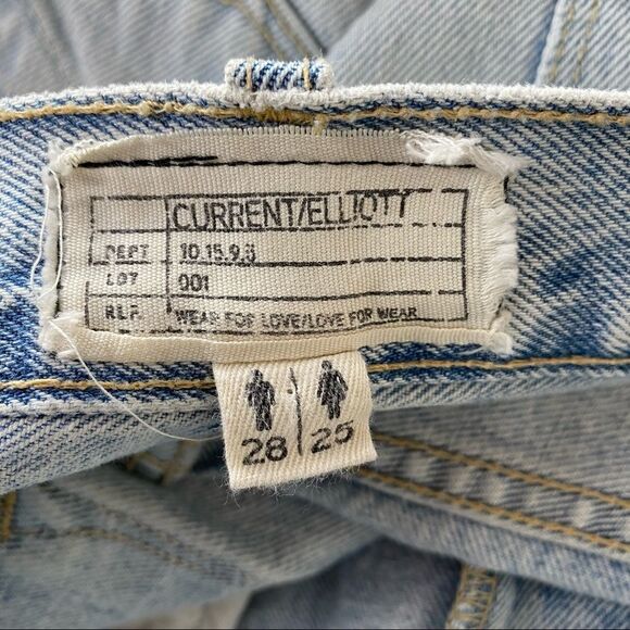 CURRENT Elliot-“The Crossover” Lightwash Straight Leg Distressed Raw Hem… - Picture 13 of 13